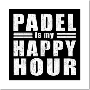 Funny Padel Tennis Inspired Happy Hour Practice Gag Gift Posters and Art